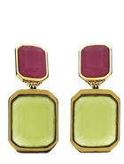 Saint Laurent Octagon Earrings