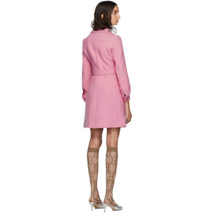 Gucci Pink Wool Short Coat Gucci
