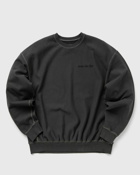 Awake Pigment Dyed Embroidered Crewneck Sweatshirt Black - Mens - Sweatshirts