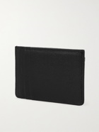 VALENTINO - Valentino Garavani Logo-Appliquéd Full-Grain Leather Cardholder - Black