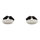 Paul Smith Silver and Red Lips Cufflinks