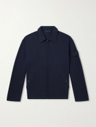 Stone Island - GHOST Wool and Cotton-Blend Zip-Up Sweater - Blue