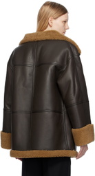 TOTEME Brown Signature Shearling Jacket