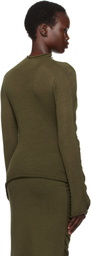 ISSEY MIYAKE Green Ambiguous Wool Sweater