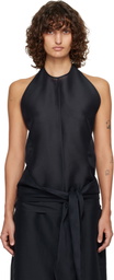 LE17SEPTEMBRE Navy Fluid Halterneck Top
