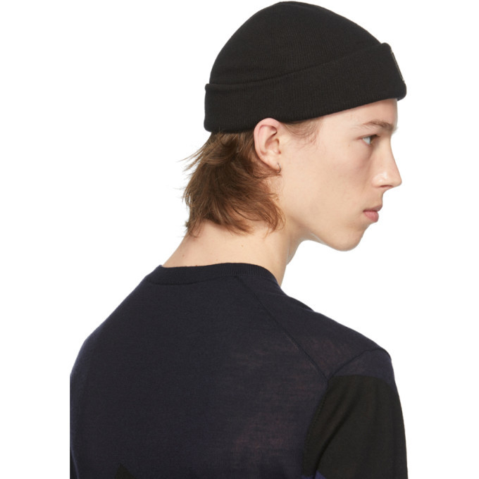 Neil Barrett Black Wool Bolt Badge Beanie Neil Barrett