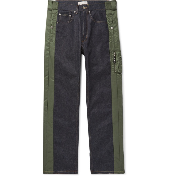 Photo: Alexander McQueen - Panelled Padded Shell and Denim Jeans - Blue