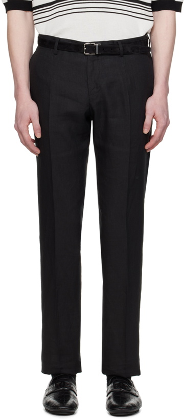 Photo: Dolce&Gabbana Black Creased Trousers