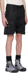 11 by Boris Bidjan Saberi Black Coated Object Shorts