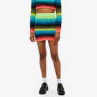 AGR Women's Lace Mohair Mini Skirt in Multi