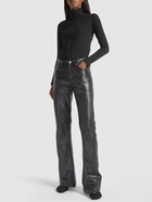 BALENCIAGA - Semi Shiny Leather Bootcut Pants