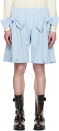 ANDREJ GRONAU Blue Bow Sports Cargo Shorts