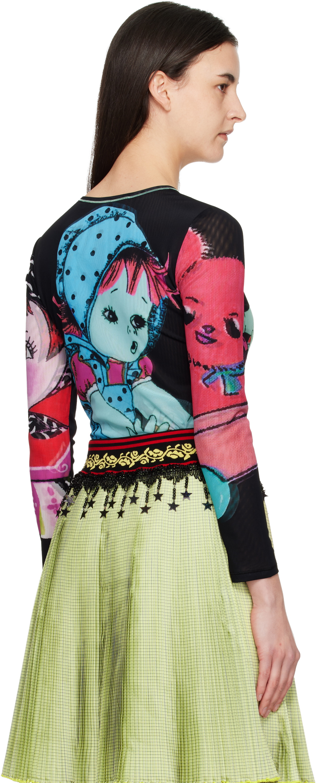 Chopova Lowena Multicolor Sweeties Fitted Mesh Top