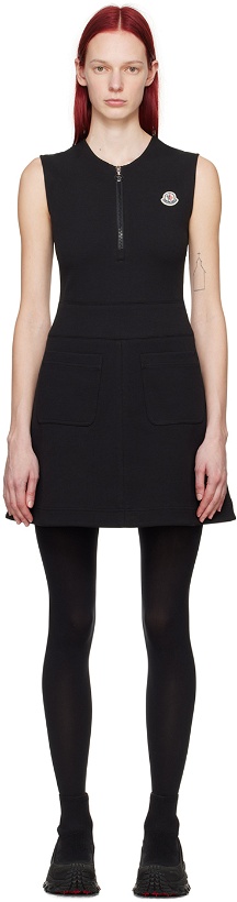 Photo: Moncler Black Half-Zip Minidress