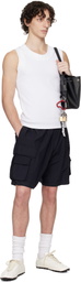 ABRA Black Mini Cargo Shorts