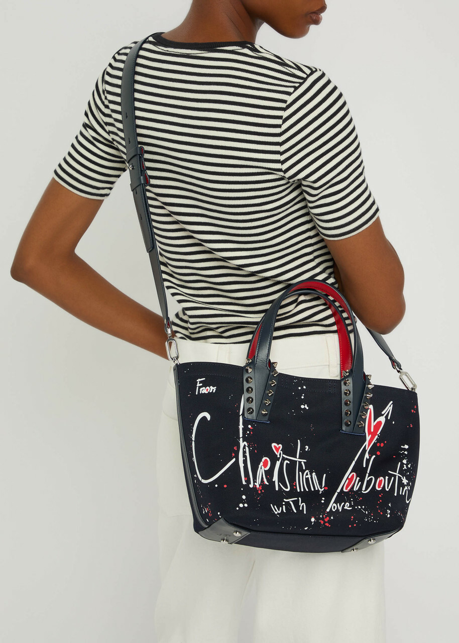 Christian Louboutin Cabata Mini Canvas Tote - Navy - One Size
