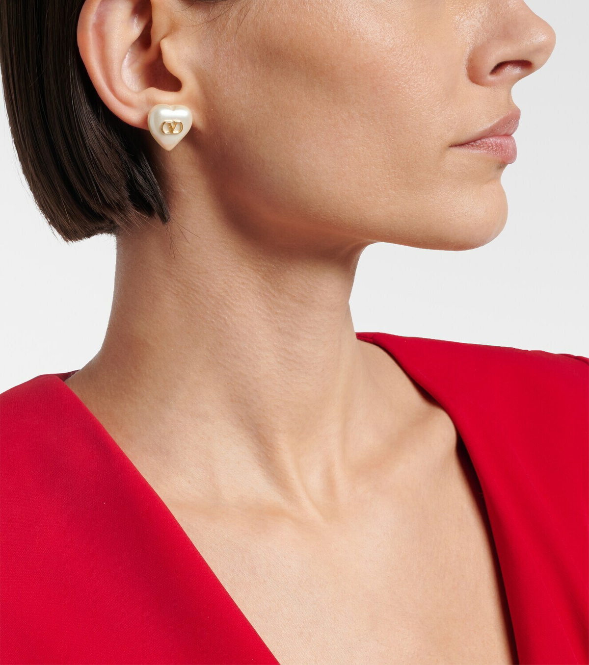 Valentino VLogo faux pearl earrings