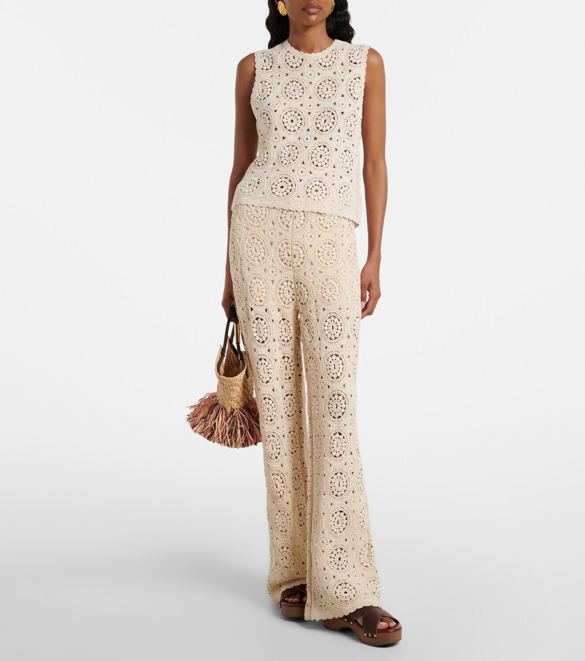 Frame The Crochet cotton top