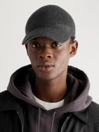 SAINT LAURENT - Logo-Embroidered Ribbed Cashmere Baseball Cap - Gray
