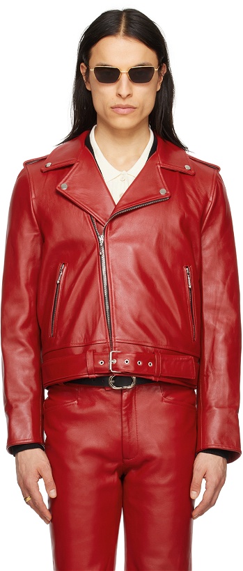 Photo: Ernest W. Baker Red Perfecto Leather Jacket