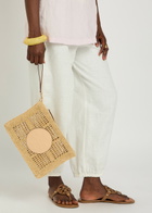 Tory Burch Ella Raffia Clutch - Natural - One Size