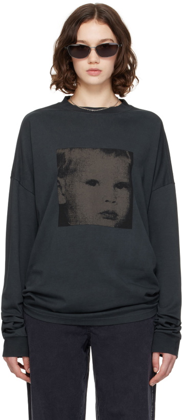 Photo: Still Kelly Black Boxy Long Sleeve T-shirt
