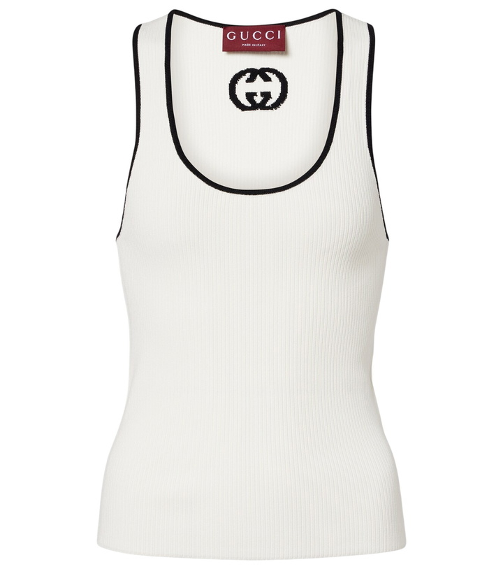 Photo: Gucci Ribbed-knit cotton-blend tank top