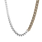 Dries Van Noten Men's Split Link Necklace in Silver Brass