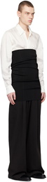 Dries Van Noten Black Long Cummerbund Midi Skirt