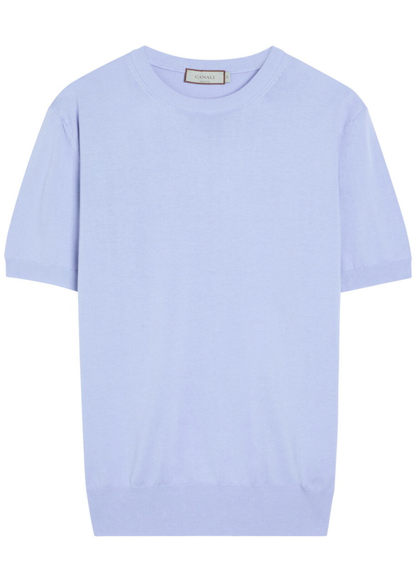 Photo: Canali Fine Cotton-knit T-shirt Light Blue