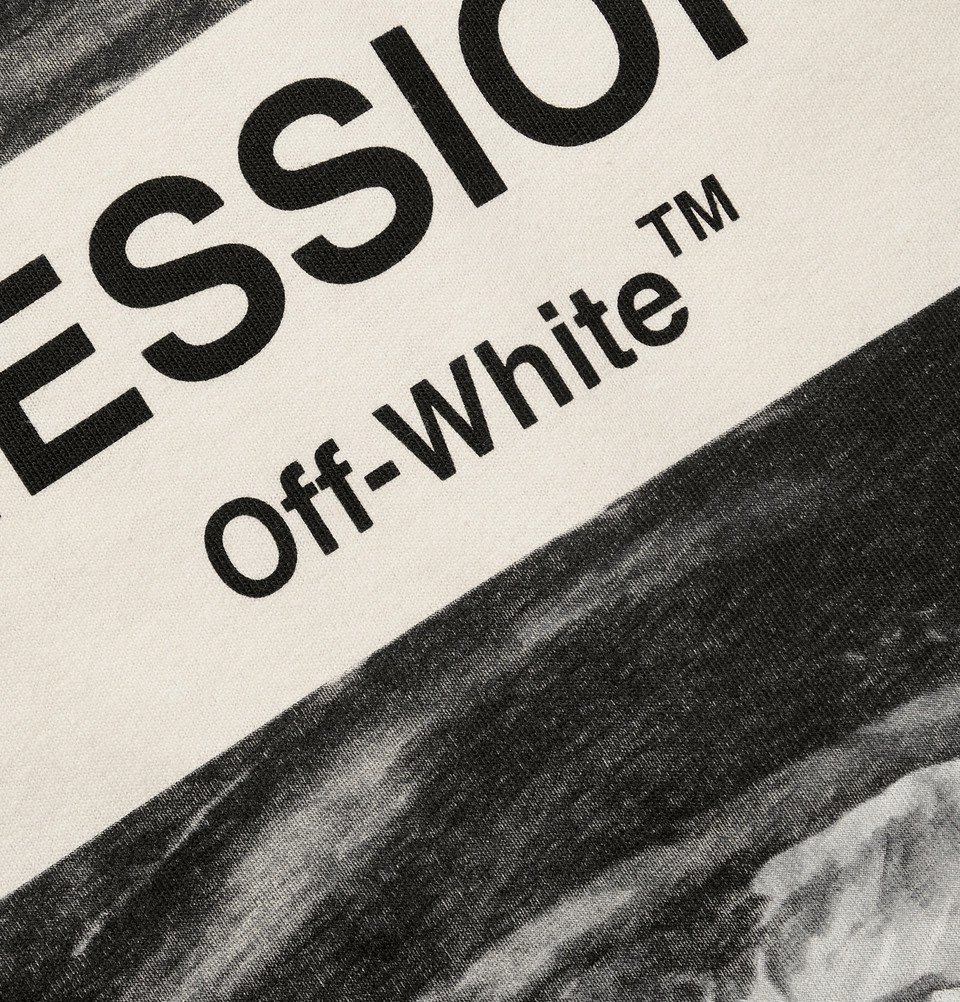 Off-White - Printed Cotton-Jersey T-Shirt - Men - Off-white