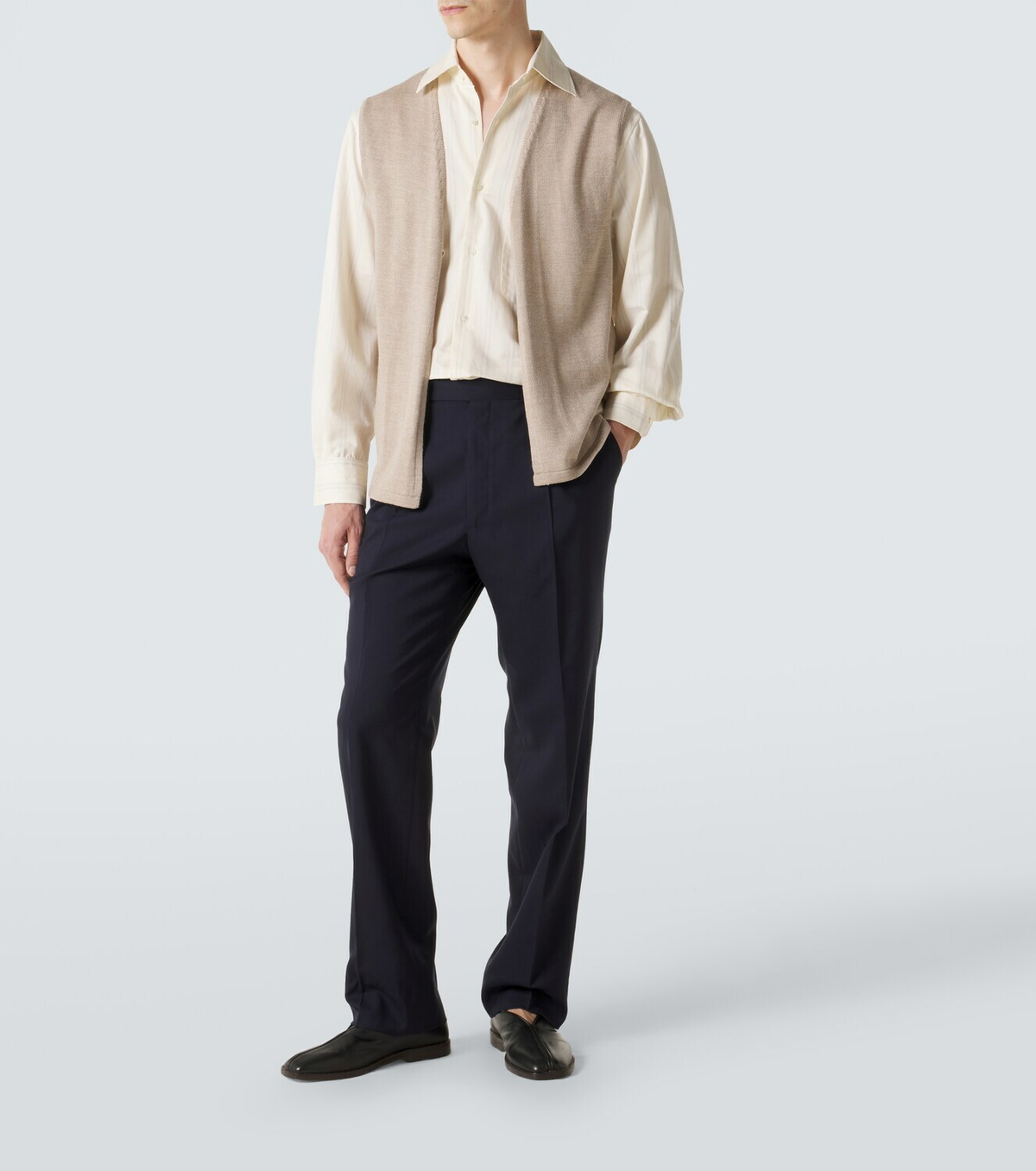 Stòffa Striped cotton and silk shirt
