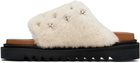 Toga Virilis Off-White Shearling Sandals