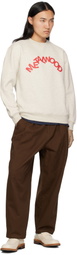 Metalwood Studio Gray Jumbled Crewneck Sweatshirt