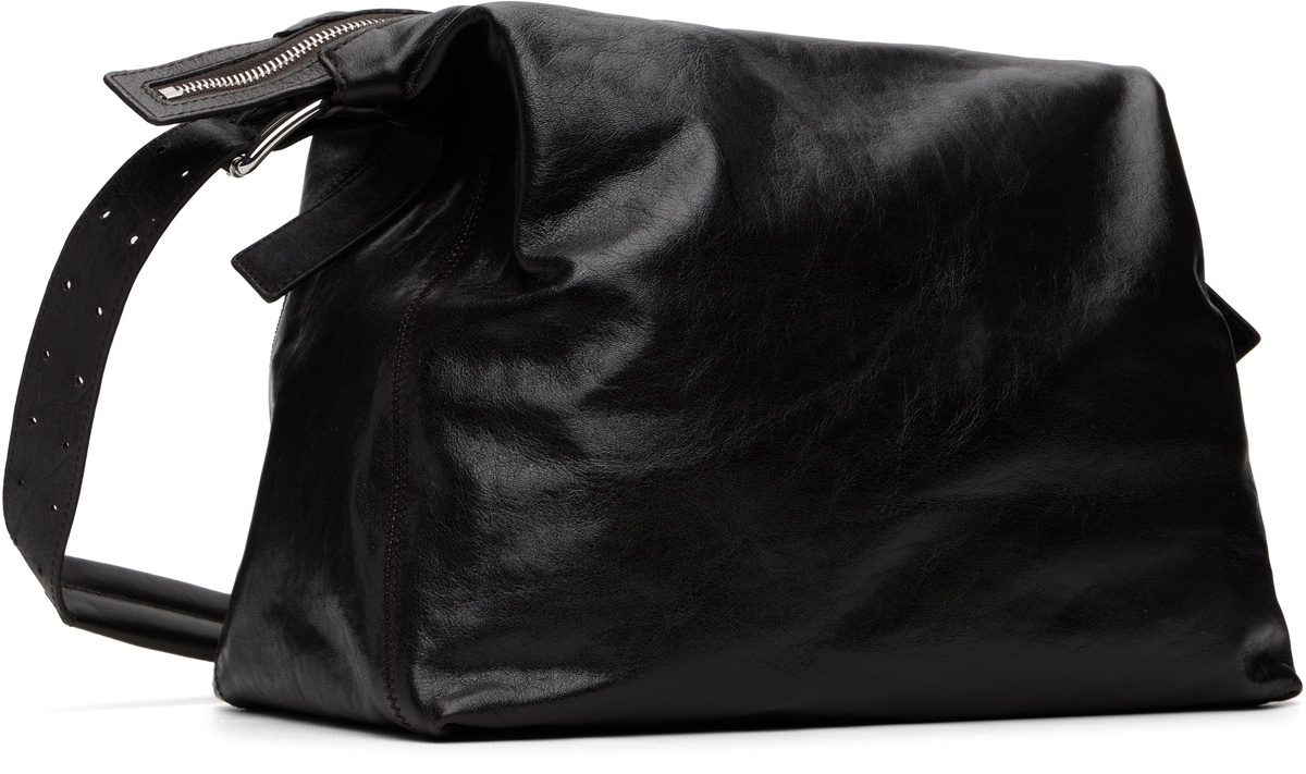 LEMAIRE Brown Small Belted Leather Bag