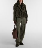 Brunello Cucinelli Monili shearling-trimmed suede lace-up boots