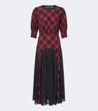 Rixo Meg plaid and polka-dot maxi dress