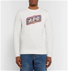 A.P.C. - Slim-Fit Printed Loopback Cotton-Jersey Sweatshirt - Men - White
