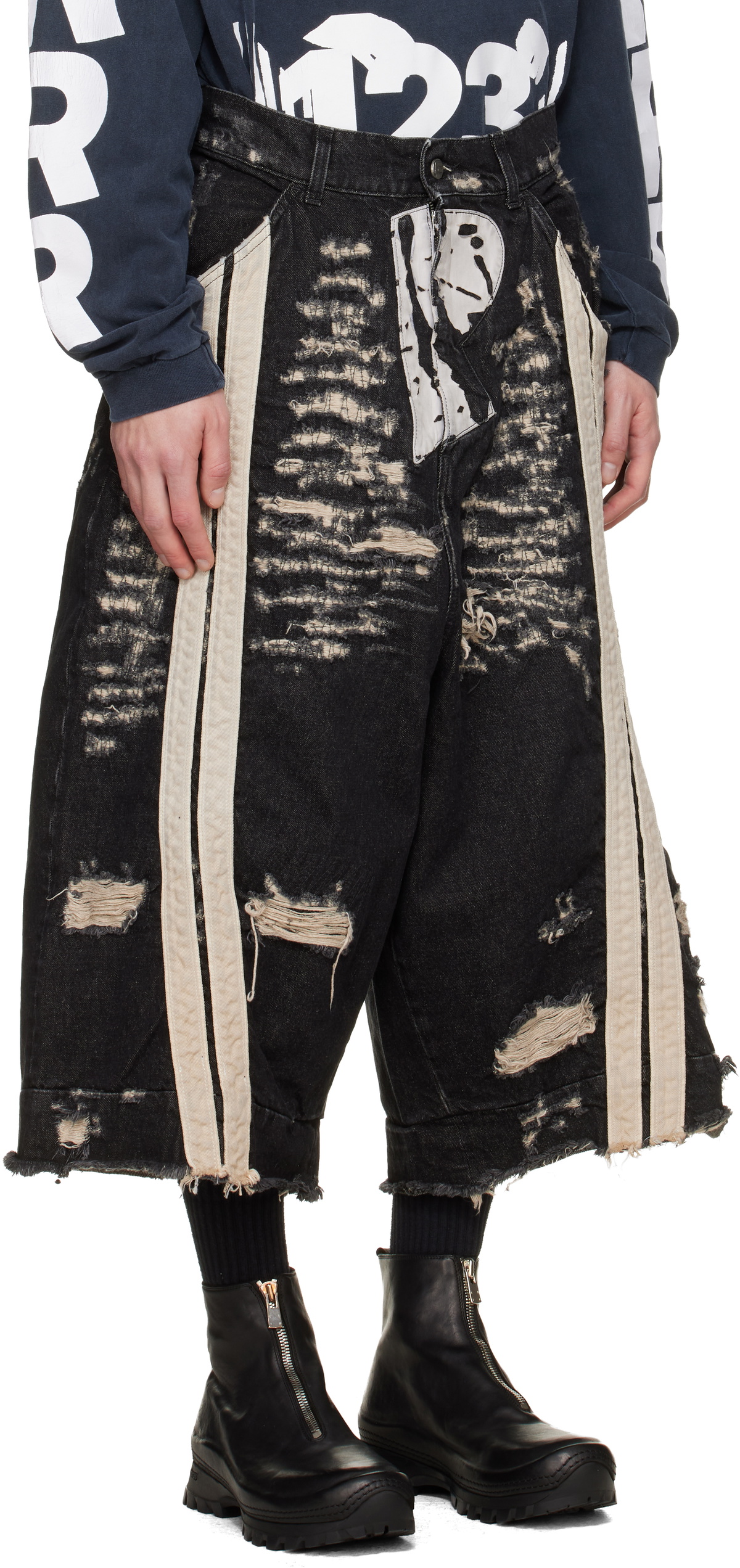 Rivington Roi Rebis Black Heiro Denim Shorts