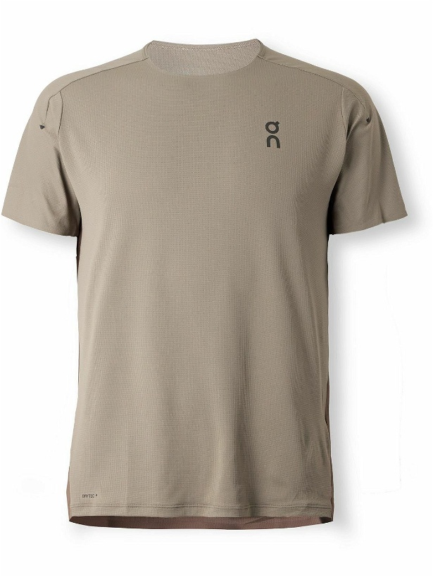 Photo: ON - Performance-T Stretch Recycled-Jersey and Mesh T-Shirt - Brown