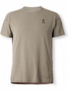 ON - Performance-T Stretch Recycled-Jersey and Mesh T-Shirt - Brown