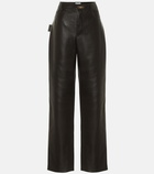 Bottega Veneta - High-rise leather pants