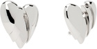 Amina Muaddi Silver Heartbreaker Earrings