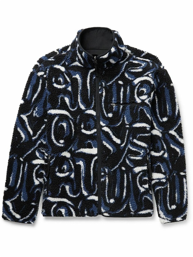 Photo: Saturdays NYC - Spencer Reversible Printed Polar Fleece and Shell Jacket - Blue