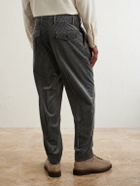 Brunello Cucinelli - Straight-Leg Cotton-Corduroy Suit Trousers - Gray