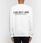 Helmut Lang - Taxi Paris Logo-Print Loopback Cotton-Jersey Sweatshirt - Men - White