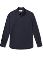 Turnbull & Asser - Button-Down Collar Cotton and Wool-Blend Twill Shirt - Blue