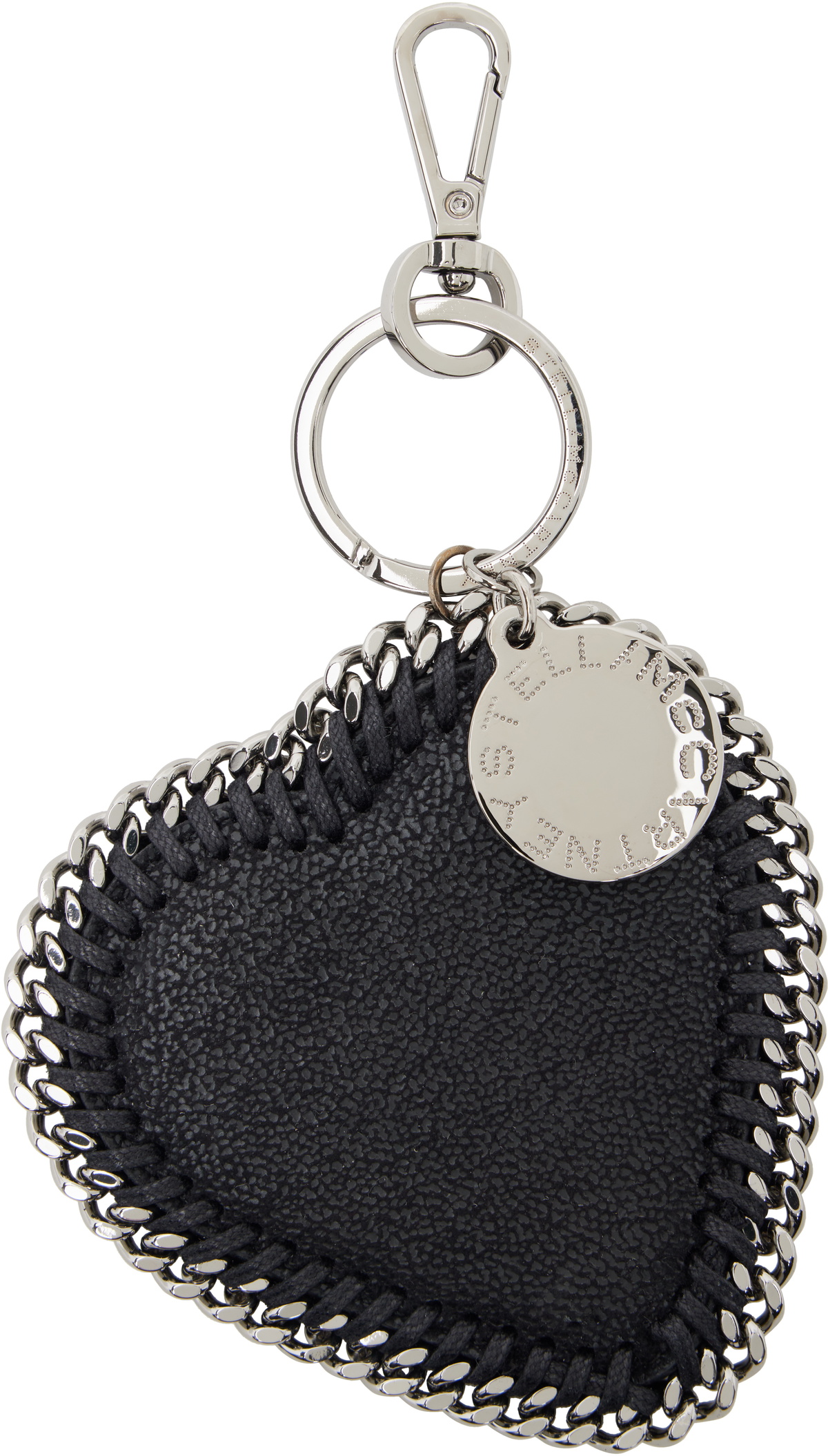 Stella McCartney Black Heart Charm Keychain