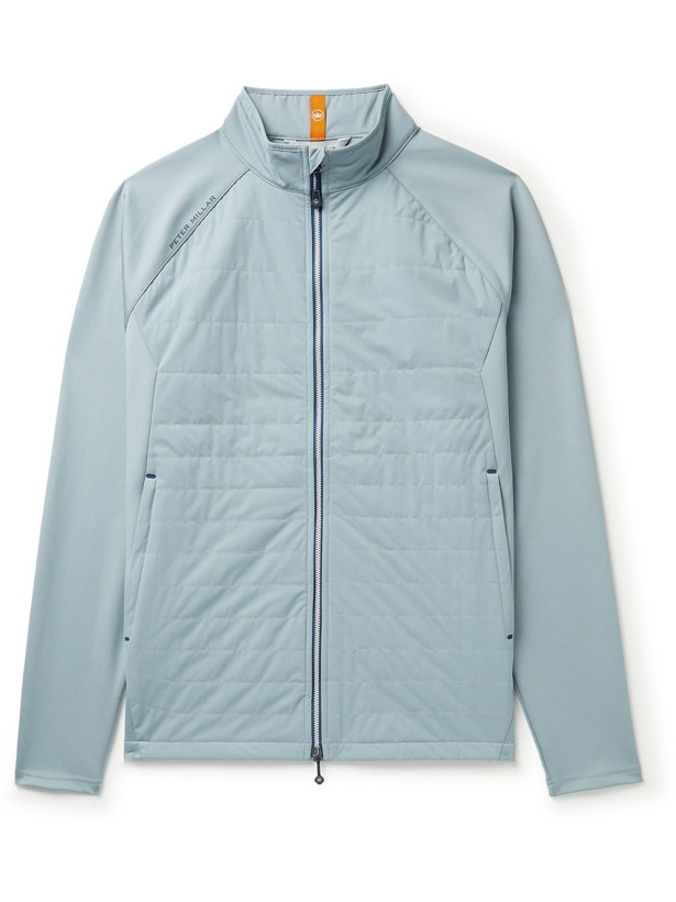 Photo: Peter Millar - Hyperlight Merge Panelled Quilted Shell and Stretch-Jersey Golf Jacket - Gray