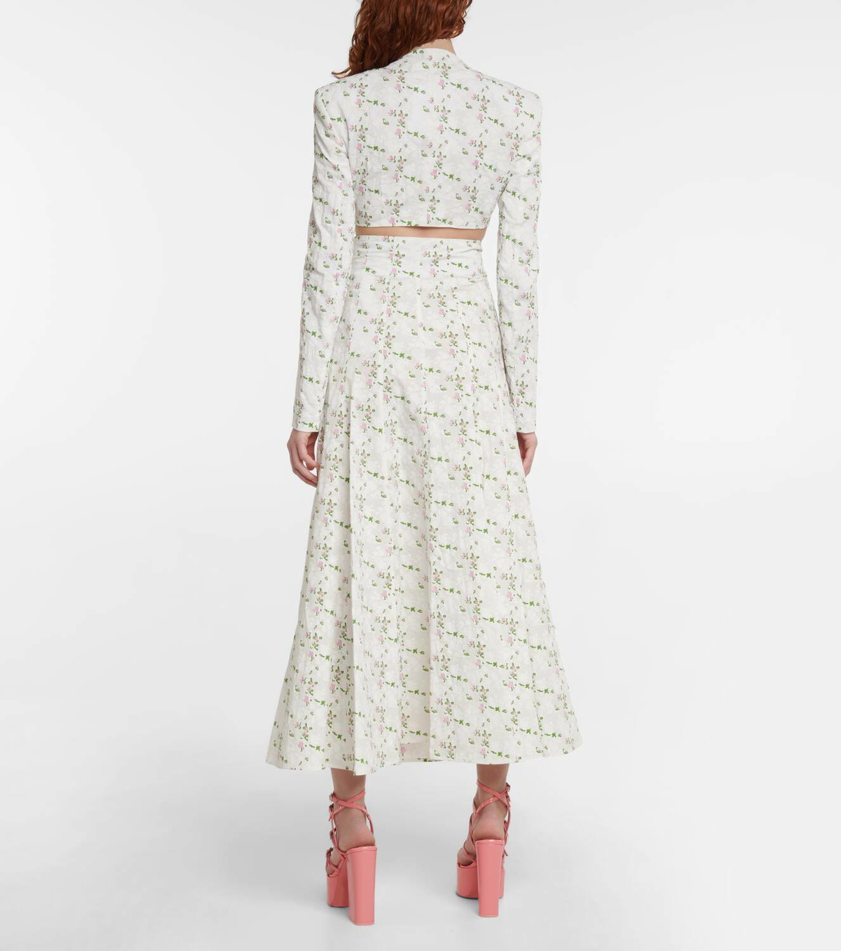Philosophy di Lorenzo Serafini Floral cotton crop top
